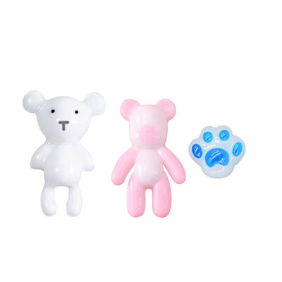 Crystal Drip Glue Sitting Bear Silicone Mold DIY Jewelry Making Little Bear Big Violent Bear Hanging Ornament