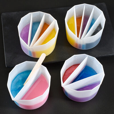 DIY crystal dropper silicone color mixing cup, mixed color matching cup, silicone mold