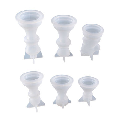 Molde de gotero de cristal DIY, molde de silicona tridimensional para el tablero de ajedrez internacional