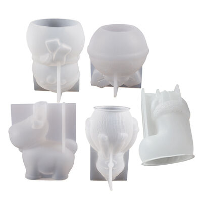 Crystal dropper Christmas snowman boots socks reindeer bells hanging decorations table DIY candles 3D silicone mold
