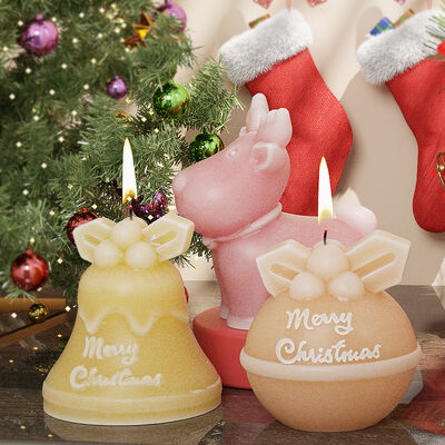 Crystal dropper Christmas snowman boots socks reindeer bells hanging decorations table DIY candles 3D silicone mold