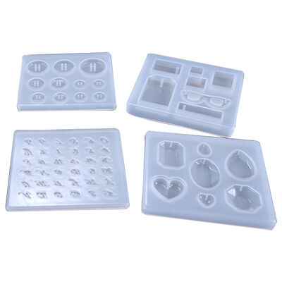 Molde de pegamento de gota DIY Múltiples moldes colgantes Estilo Torre de Hierro Molde de hebilla retorcida con número de diamante y letra