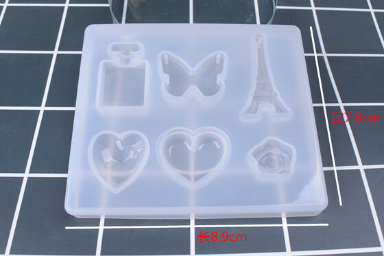 Molde de pegamento de gota DIY Múltiples moldes colgantes Estilo Torre de Hierro Molde de hebilla retorcida con número de diamante y letra