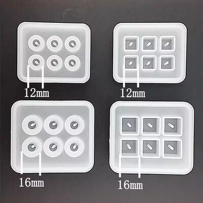 Crystal dropper beads silicone mold with holes DIY handmade jewelry square pendant sphere ice grid model