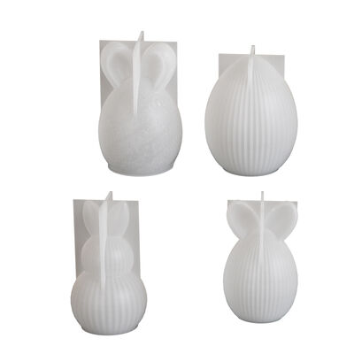 Easter striped egg straight ear rabbit gourd rabbit diamond pattern rabbit aromatherapy gypsum candle silicone mold