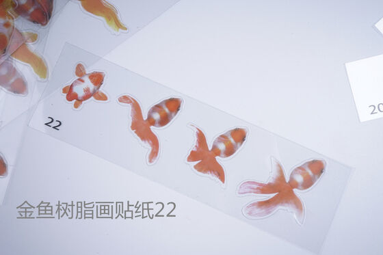 3D resin goldfish stickers, resin paintings, goldfish stickers, material stickers, crystal drip glue, goldfish paintings, resin paintings, wholesale