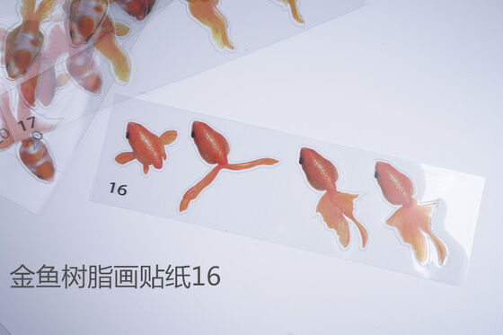 3D resin goldfish stickers, resin paintings, goldfish stickers, material stickers, crystal drip glue, goldfish paintings, resin paintings, wholesale