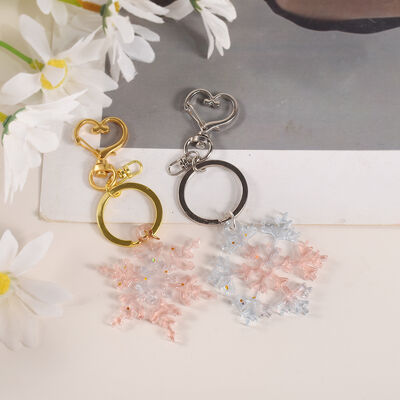 DIY Resin Mirror Diamond Snowflake Pendant Hanging Christmas Snowflake Buckle Silicone Mold