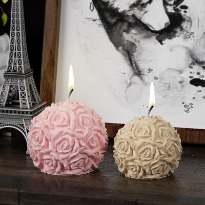 DIY round multi specification crystal dropper resin rose ball candle sphere table silicone mold