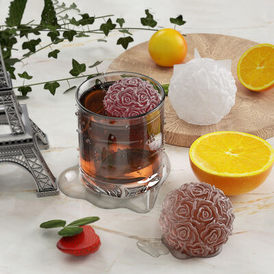 DIY round multi specification crystal dropper resin rose ball candle sphere table silicone mold