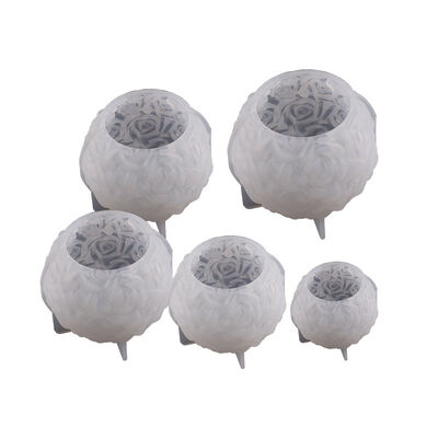 DIY round multi specification crystal dropper resin rose ball candle sphere table silicone mold