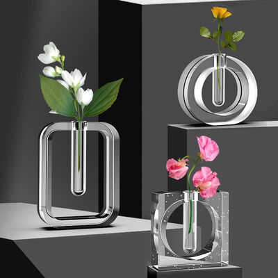 Molde de gotero de cristal DIY, jarrón de flores moderno y simple, maceta de flores hidropónica de rama, molde de silicona