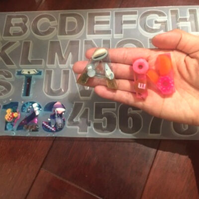 Crystal Drip Glue English Pinyin Alphabet Silicone Mold DIY Handmade Jewelry Resin Digital Pendant Pendant Model