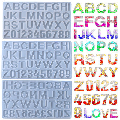 Crystal Drip Glue English Pinyin Alphabet Silicone Mold DIY Handmade Jewelry Resin Digital Pendant Pendant Model