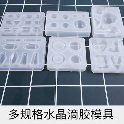 DIY Crystal Dropping Gel Mold Irregular Earnail Pendant Dolphin Love Jewelry Ring Silicone Mold
