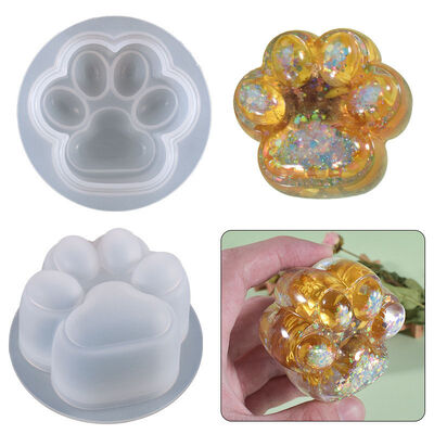 Moda de gotero de cristal DIY, mono pata de gato grande de mesa de swing joyería molde de silicona