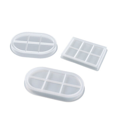 Crystal dropper large, medium, small oval plate mold, rectangular oval storage tray, plate silicone mold