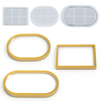 Crystal dropper large, medium, small oval plate mold, rectangular oval storage tray, plate silicone mold