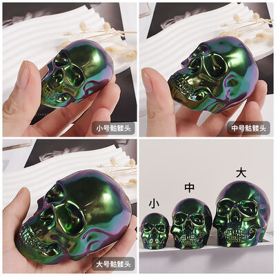 DIY dropper candle, small skull keychain pendant, Halloween skull ornament, silicone mold