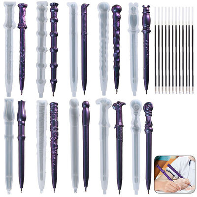 DIY crystal dropper mold irregular magic wand ballpoint pen silicone mold