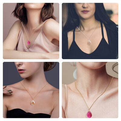 DIY Crystal Droplet Resin Cut Elliptical Droplet Pendant Silicone Mold Earrings Pendant Keychain