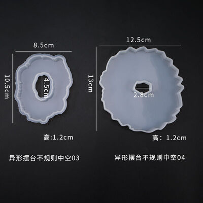 DIY crystal dropper mold irregular wave coaster table mold decorative silicone mold