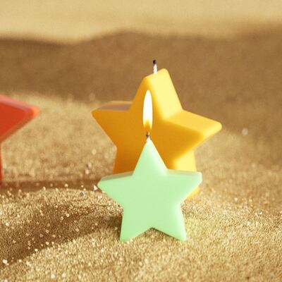 DIY crystal dropper adhesive pentagonal star, large, medium, and small size candle, gypsum display table, silicone mold wholesale