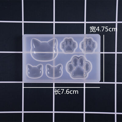 DIY Cat Bear Paw Love Star Moon Silicone Mold Jewelry Silicone Mold Pendant Mold