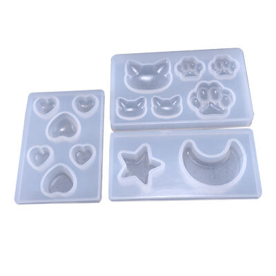 DIY Cat Bear Paw Love Star Moon Silicone Mold Jewelry Silicone Mold Pendant Mold