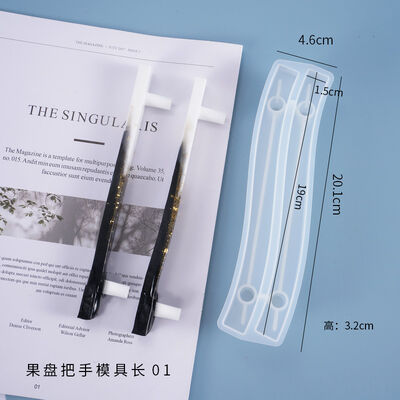 DIY crystal dropper mold fruit tray handle decoration handle ornament bent silicone mold wholesale