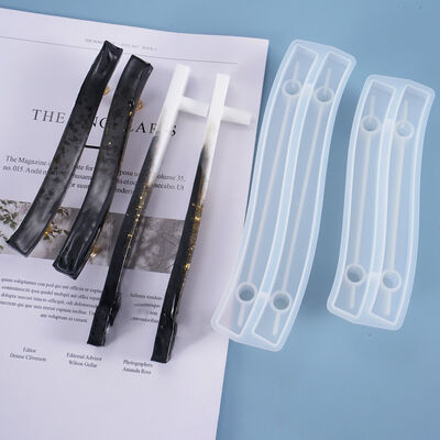 DIY crystal dropper mold fruit tray handle decoration handle ornament bent silicone mold wholesale