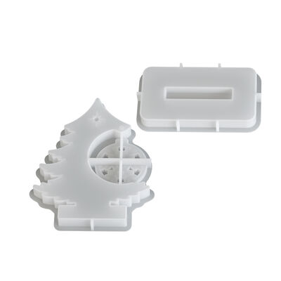 DIY Molde de pegamento por goteo Árbol de Navidad Copo de nieve Ornamento colgante Aromaterapia Yeso Molde de silicona