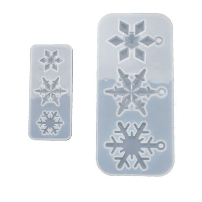 DIY crystal dropper mold snowflake pendant pendant, three link snowflake mold ornament, silicone mold