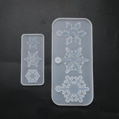 DIY crystal dropper mold snowflake pendant pendant, three link snowflake mold ornament, silicone mold