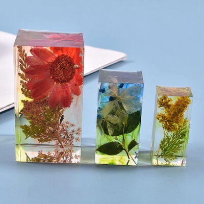 DIY Crystal Dropping Gel Mold Rectangular Pendulum Resin Dry Flower Filling Rectangular Pendulum Silicone Mold