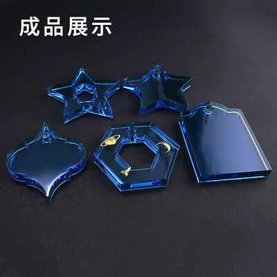 Molde gotero de cristal DIY joyería hecha a mano forma de corazón hexagonal alto brillo ola molde de silicona elíptico