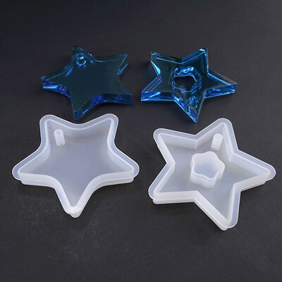 Molde gotero de cristal DIY joyería hecha a mano forma de corazón hexagonal alto brillo ola molde de silicona elíptico