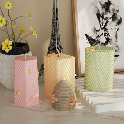Cross mirror 3D Honeycomb Candle Silicone Mold DIY Aromatherapy Honeycomb Soap Cake Mold