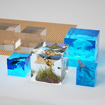 Molde de silicona para cubo de espejo de alta transparencia, manualidades de pegamento de cristal, yeso, vela, resina, molienda