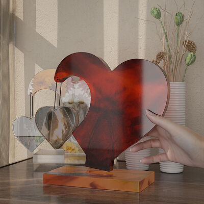 DIY Drip Glue Resin Gypsum Large Heart Small Heart Splicing Picture Frame Platform Base Silicone Mold