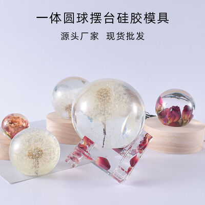 DIY Crystal Dropping Glue Mold Integrated Spherical Pendulum Jewelry Silicone Mold