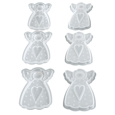 DIY Crystal Dropping Gel Mold Aromatherapy Gypsum Large, Medium, Small Angel Wings Girl Pendant Silicone Mold