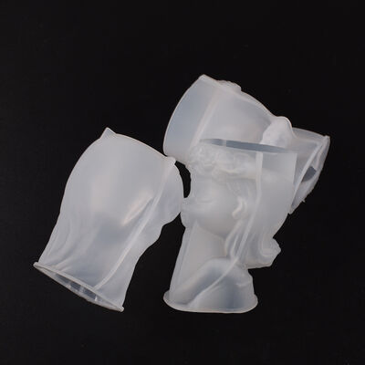 Div Sleeping Beauty Flower Beauty Pottery Resin Dropping Grinding Tools Portrait Gypsum Candle Stand Silicone Mold