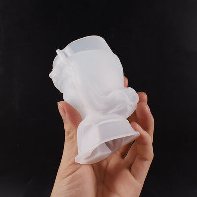 Div Sleeping Beauty Flower Beauty Pottery Resin Dropping Grinding Tools Portrait Gypsum Candle Stand Silicone Mold