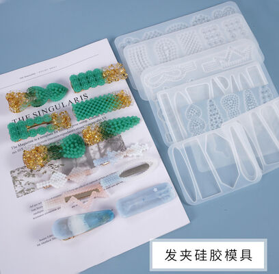 DIY crystal dropper mold, homemade multiple beautiful hair clip silicone molds