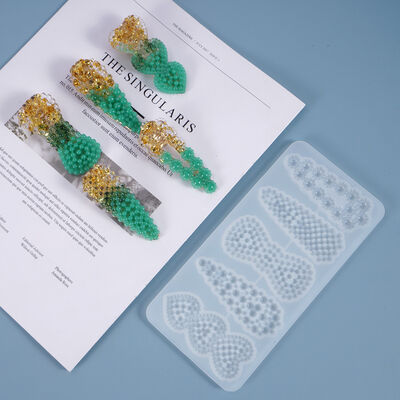 DIY crystal dropper mold, homemade multiple beautiful hair clip silicone molds