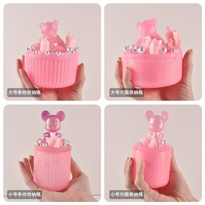 DIY crystal drop glue stripe storage box storage can epoxy resin mirror cup silicone mold