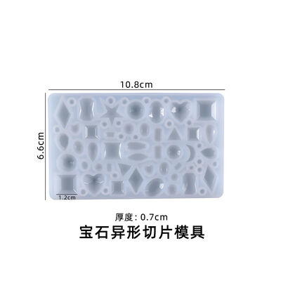 Mini Full Version Diamond Earnail Eardrop Rubber Mold Love Geometry Water Drop Moon Five Star Pendant Silicone Mold