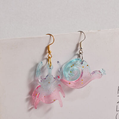 DIY crystal dropper animal series earrings silicone mold cat violent bear puppy insect pendant hanging mold
