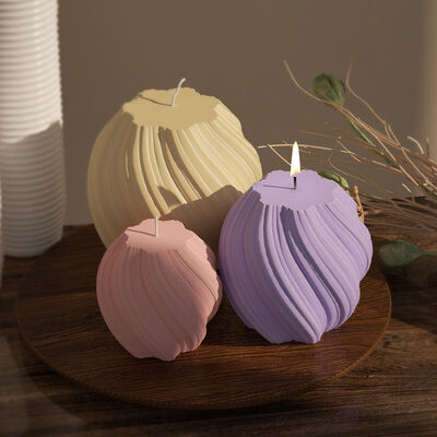 DIY Irregular Geometry Wave Rotating Dropping Mold Abstract Art Column Candle Silicone Mold